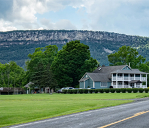 Shawangunk Ridge overlooking town of Gardiner