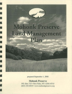 Mohonk Preserve Land Management Plan cover